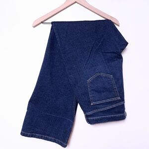 GAP 70s Flare Jeans High Rise Dark Wash Women’s 34 18T Tall Stretch Denim